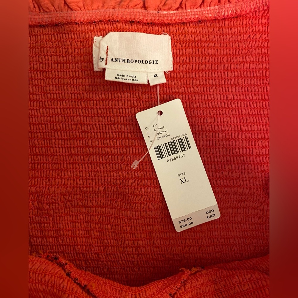Anthropologie Smocked Sweetheart Tube-Top - Picture 4 of 5